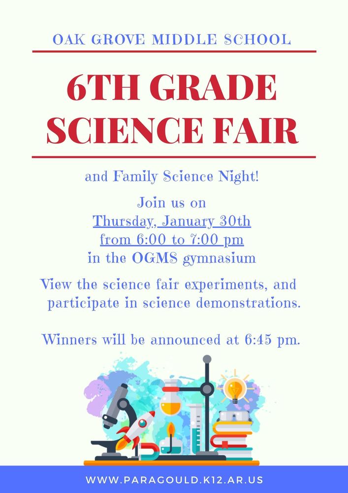 6th Grade Science Fair/Family Science Night