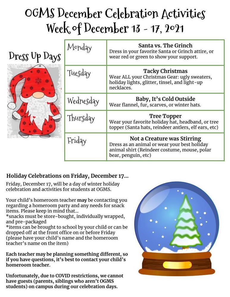 December Celebrations | Oak Grove Middle School