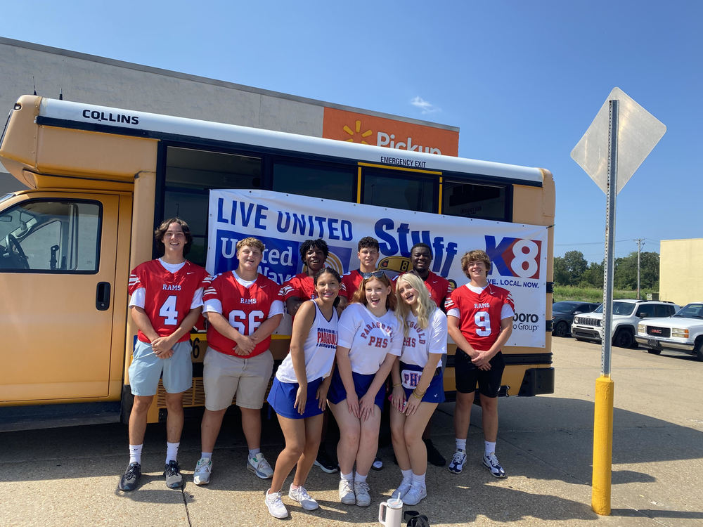 Students at Stuff the Bus