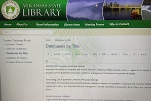 Arkansas State Library Traveler Resources