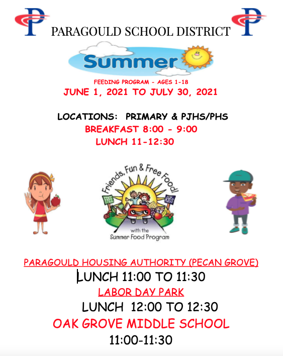 summer feeding program flyer: same info as post