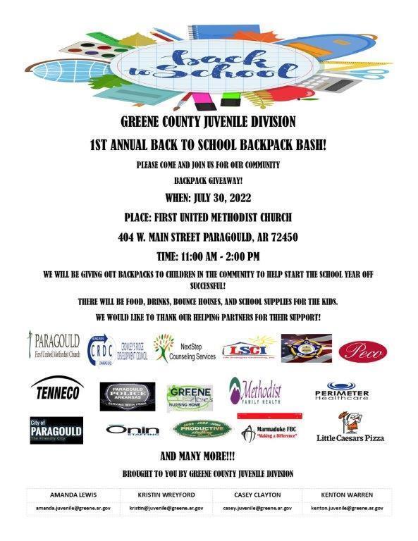Juvenile Office Backpack Bash