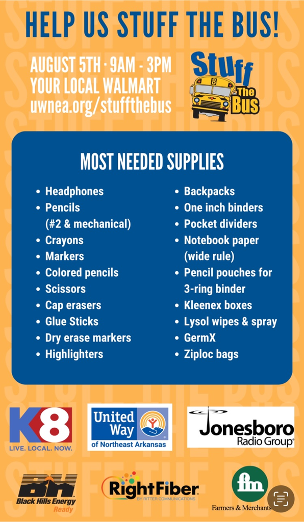 Stuff the Bus flyer